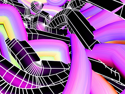 Retro 3D Waves - TUTORIAL abstract abstract design cinema4d class colorful cyberpunk gradient iridescent klarens line lines photoshop poster retro skillshare tutorial tutorials udemy wave waves