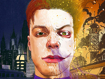 Jerome Valeska (Gotham) adagency advertisement advertising artdepartment artdirection cameronmonaghan cinema dc dceu editorial editorialillustration film gotham jeremiah jerome joker posterdesign posterillustration socialmediamarketingi 插畫