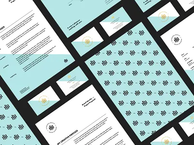 Personal Brand Identity an logo business cards editorial logo minimalism modernism monogram pattern personal branding proposal stationery design