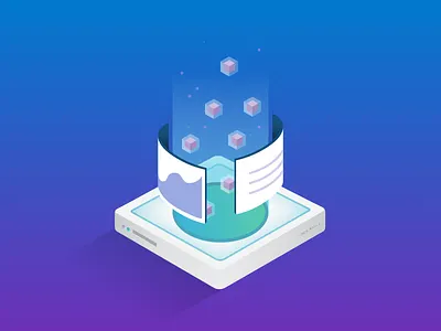 Analyzer charts data illustration isometric