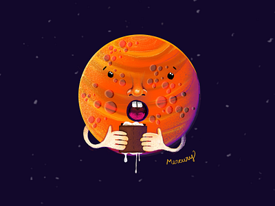 Mercury childrens illustration ipad pro planet procreate solar system