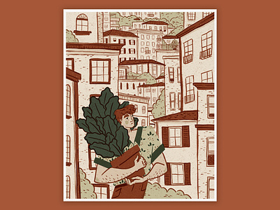 Urban Jungle Illustration Art Print architecture art print art prints buildings character illustration digital art digital illustration editorial illustration procreate procreate app procreate art
