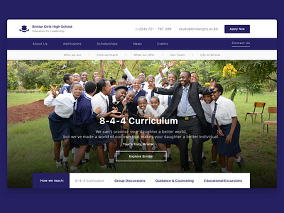 Bristar Girls landing school website