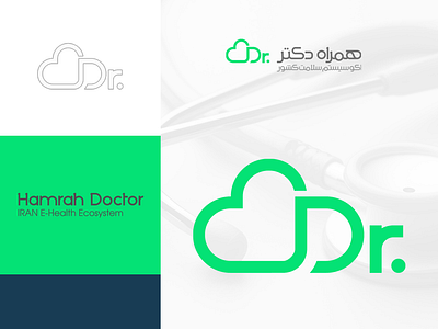 Hamrah Doctor Logo Design ai cloud corel doctor dr dr. green heart icon illustrator logo logotype telemedicine vector vector design