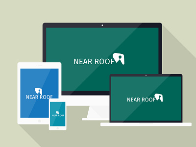 Near Roof Logo app logo branding logo design concept restaraunt restaurant app logo restaurant branding restaurant logo roof roofing rooftop