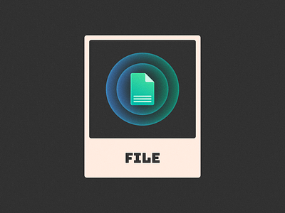 File! brand branding doc figma file files folder glass glow gradient grain green icon illustration logo logo design mark noise paper symbol