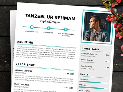 Landscape & Portrait Resume Template creative cv cv clean cv design cv doc cv elegant cv resume cv resume template cv template word graphic deisgn graphics job cv microsoft word photoshop resume resume builder resume clean resume creative resume design