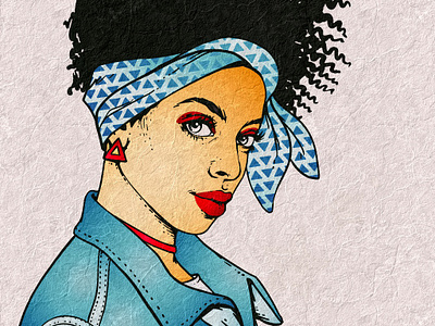 Beauty beauty color drawing portait
