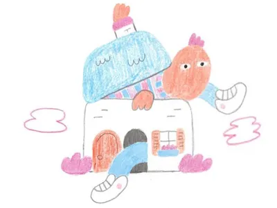 Illustration for Medium - The Struggle To Get Outside article editorial freelance health illustration medium outdoors parents selfcare