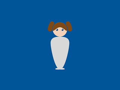 Princess Leia cute female protagonist illustration princess princess leia star wars ui vector