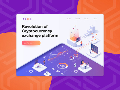 Clok | Homepage Design blockchain branding homepage illustration latestui logo mobile design ui ui dashboard ui trends uipractice uiux userexperiance userinterface ux ux ui design uxdesign uxigers uxinspiration web design