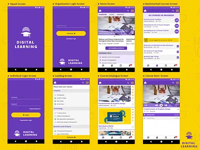 Digital Learning - Mobile App Design logo mobile app design mobile app experience uidesign