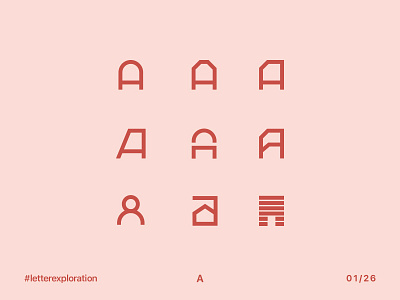 Letter A Exploration - Day 01 / 26 design logo vector