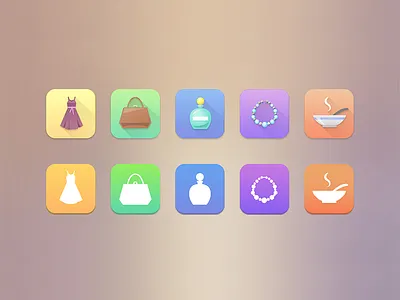 Commercial center icons commercial center icons shopping ui design