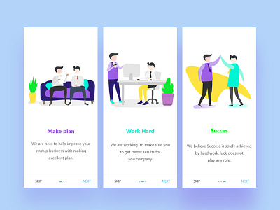 Startup business App Onboarding Illustration app clean illustration mobile onboarding sign up