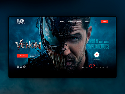 Cinema adobe cinema design minimal ui web web deisgn