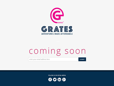 Grates Coming Soon Landing Page design logo typography ux web website design