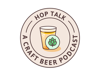 Hop Talk Coaster beer branding coaster illustration podcast