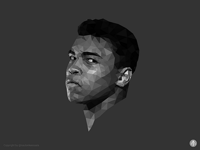 Muhammad Ali design illustration polygon art portrait art vector