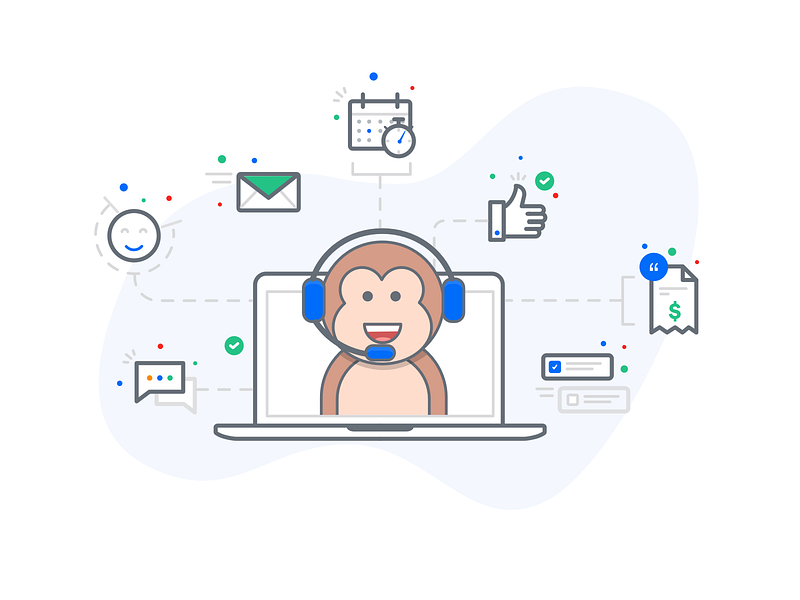 Customer Service illustration auto repair shop character design icons illustration illustrations inspiration invoice landing page mascot mobile service shopmonkey sms email ui vector web website