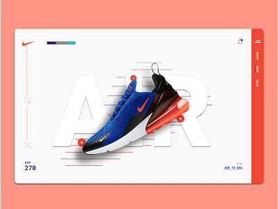 Nike Air 270 Landing Page branding clean concept design figma landing page landing page concept nike nike air nike air max quick sketch shoes ui ui design ux ux design web design website