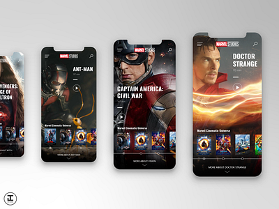 MCU App Concept: Doctor Strange (#14) app design doctor strange illustration illustrator infinity stone iphone marvel marvel comics marvelcinematicuniverse mcu mobile movie movie app shot strange superhero time stone ui ux