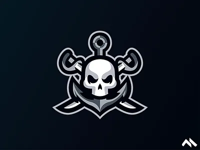 Skull Anchor Mascot logo art brand branding buylogo identity illustration logo logomascot mascot mascotlogo
