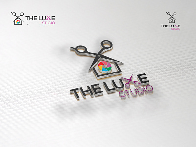 The luxe studio logo design branding design logo logo 3d logo design salon salon logo vector