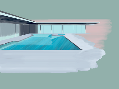 Pierre Koenig—Stahl House—Case Study House #22 30daychallenge architecture brushes case study home design gouache illustration koenig los angeles midcentury midcentury modern midcenturymodern pierre koenig stahl house