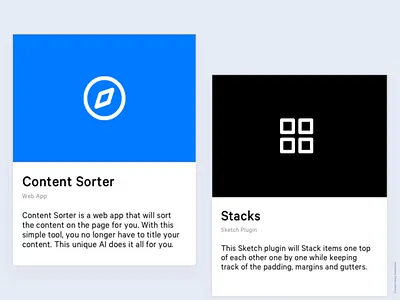 App Cards app app apps application black blue card cards content grid sorter stacks
