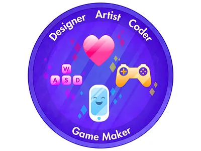 Everyone can make games! badge creativity diy game design games girl guides good times inspire make games sticker