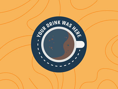 StickerMule Coaster Shot coaster coffee dribbble giveaway illustration minimal shot stickermule