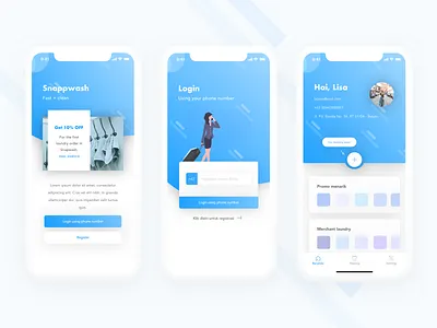 Snappwash Laundry app ios iphone laundry mobile ui uidesign uiux uxdesign