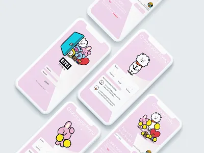 Bt21 App app bt21 design flat game app web