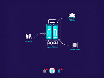 Logo Inspiration I هِمَمٌ academy brand branding branding design education logo flat freelancer icon illustration logo logoinspiration vector