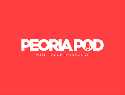 Peoria Pod audio bright logo communication graphic design illinois jacob reinholdt logo design logo design branding one color logo peoria peoria illinois peoriapod podcast logo podcasting poeria reinholdt visual