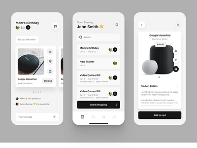 E-commerce app design add to cart app create a squad e commerce app e commerce app design group purchase app mobile design private squad app squad purchase app design ui user interface design ux