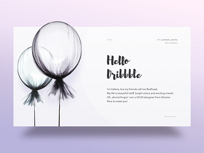 Whell, hello! coloful hello dribbble ui ukrainian web