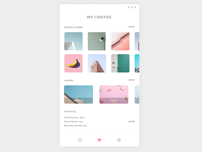 Gallery App clean app clean app design design gallery minimal minimal app photo album photo app