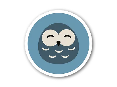 Stickermule Coaster Rebound illustration owl vector