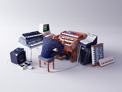 My 10th portfolio website redesign nord organ rhodes synths