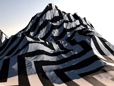 Zig Zag Mountain 3d c4d illustration
