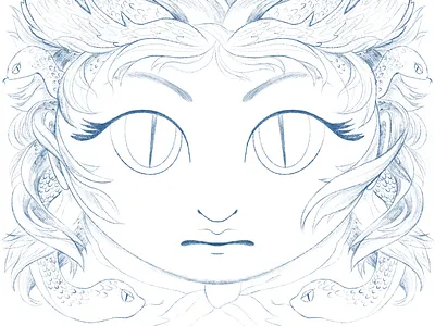 Medusa gorgon medusa pencil