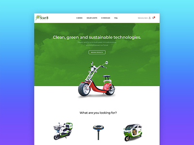 Star8 Green e card ebike eco friendly electronic evehicle filipino green local philippines pinoy solar lights star8 ui ux web design