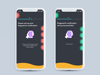 Fingerprint Verification fingerprint illustration uidesign ux design verfication