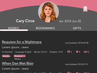 DailyUI 006 ~ Profile Screen dailyui dailyui 006