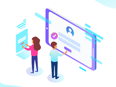 Registration design illustration ui ux