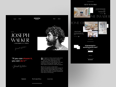 Personal Website / Portofolio - Landing Page branding design ui ux web
