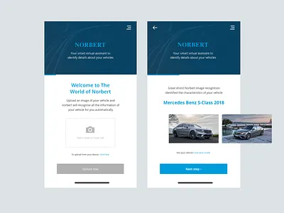 Norbert | Virtual Assistant app car app image image recognition mobile norbert smart steps ui vehicle virtual assistant