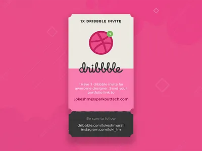 1 Dribbble Invite Giveaway! dribbble giveway invitation invite